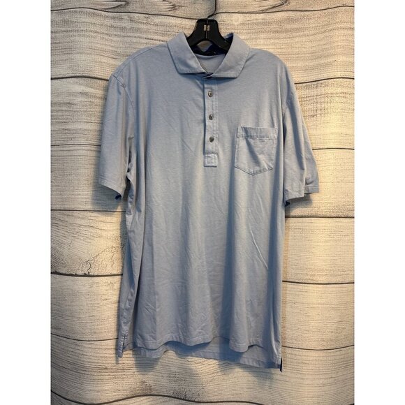 Greyson Mens Polo Shirt W/ Embroidered Sleeve 1882 Logo & Front Pocket Size XL - Picture 1 of 4